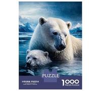 Puzzle Per Adolescenti Puzzle Da 1000 Pezzi Polar Bears in Icy Waters Puzzle Per Adulti Giocattoli Antistress Regalo Di Compleanno Aiuta L'esercizio Del Cervello 70x50cm/1000pcs