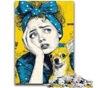Puzzle per adolescenti, puzzle da 1000 pezzi, Pop Art, donne, antistress, per trascorrere il tempo in casa, con poster abbinato e foglio di quiz, 50x75cm