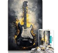 Puzzle per adolescenti, puzzle da 1000 pezzi, poster artistico con chitarra, gioco educativo per famiglie, decorazione da parete, regali unici per compleanno e Natale, 38x26cm