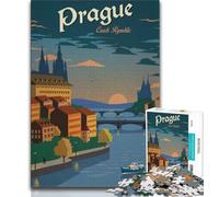 Puzzle per adolescenti Puzzle da 1000 pezzi Praga, decorazione murale artistica e idea regalo di compleanno per amici, ufficio a casa (75x50cm)