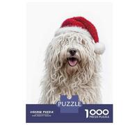 Puzzle Per Adolescenti Puzzle Da 1000 Pezzi Puli Dog with Santa Hat Puzzle Per Adulti Gioco Rompicapo Un'opera D'arte Aiuta L'esercizio Del Cervello 70x50cm/1000pcs