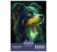 Puzzle Per Adolescenti Puzzle Da 1000 Pezzi Radiant Border Collie Portrait Puzzle Per Adulti Gioco Rompicapo Un'opera D'arte Aiuta L'esercizio Del Cervello 70x50cm/1000pcs