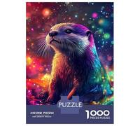 Puzzle Per Adolescenti Puzzle Da 1000 Pezzi Rainbow Otter in Space -1 Per Adulti Gioco Rompicapo Analisi E Logica Gioco Stimolante Regali 52x38cm/1000pcs