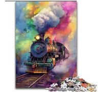 Puzzle per adolescenti Puzzle da 1000 pezzi Rainbow Train Gioco stimolante e gioco per famiglie Ideale come regalo per tutta la famiglia 26x38cm