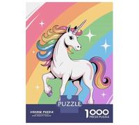 Puzzle Per Adolescenti Puzzle Da 1000 Pezzi Rainbow Unicorn Cartoon Illustration Per Adulti Gioco Rompicapo Analisi E Logica Gioco Stimolante Regali 52x38cm/1000pcs