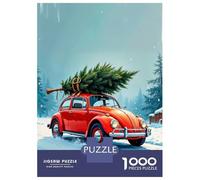 Puzzle Per Adolescenti Puzzle Da 1000 Pezzi Red Beetle with Christmas Tree Puzzle Per Adulti Giochi Rilassanti Corsa Di Velocità Manuale Offerta Come Regalo Per Tutta La Famiglia 70x50cm/1000pcs