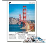 Puzzle per adolescenti Puzzle da 1000 pezzi San Francisco, analisi e logica con pezzi completamente interconnessi di forma casuale per ragazzi dai 14 anni in su 26x38cm