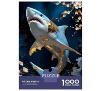 Puzzle Per Adolescenti Puzzle Da 1000 Pezzi Shark Gold Kintsugi Art Per Adulti Gioco Rompicapo Analisi E Logica Gioco Stimolante Regali 52x38cm/1000pcs