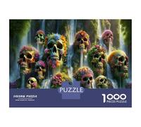 Puzzle Per Adolescenti Puzzle Da 1000 Pezzi Skulls Waterfall Fantasy Art Print Per Adulti Giocattoli Antistress Regali Per Donne Regali Unici Per Compleanno E Natale 70x50cm/1000pcs