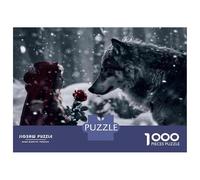 Puzzle Per Adolescenti Puzzle Da 1000 Pezzi Snowy Encounter Wolf And Red Riding Hood Puzzle Per Adulti Giochi Rilassanti Corsa Di Velocità Manuale Offerta Come Regalo Per Tutta La Famiglia 52x38cm/10