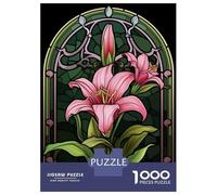 Puzzle Per Adolescenti Puzzle Da 1000 Pezzi Stained Glass Lily Puzzle Per Adulti Giochi Rilassanti Corsa Di Velocità Manuale Offerta Come Regalo Per Tutta La Famiglia 70x50cm/1000pcs