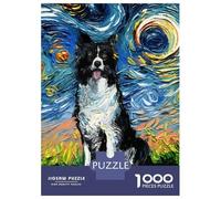 Puzzle Per Adolescenti Puzzle Da 1000 Pezzi Starry Night Border Collie Puzzle Per Adulti Giochi Per Famiglie Un'opera D'arte Regali Di Natale E Compleanno 70x50cm/1000pcs