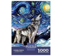 Puzzle Per Adolescenti Puzzle Da 1000 Pezzi Starry Night Wolf Van Gogh Puzzle Per Adulti Giochi Rilassanti Ma Divertenti E Umoristici Regali Unici Per Compleanni 52x38cm/1000pcs