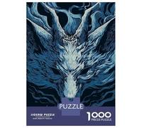 Puzzle Per Adolescenti Puzzle Da 1000 Pezzi Stylized Blue Wolf Head Illustration Per Adulti Gioco Rompicapo Analisi E Logica Gioco Stimolante Regali 52x38cm/1000pcs