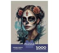 Puzzle Per Adolescenti Puzzle Da 1000 Pezzi Sugar Skull Woman Puzzle Per Adulti Giocattoli Antistress Migliora La Memoria Regali Per La Riduzione Dello Stress 38x26cm/1000pcs