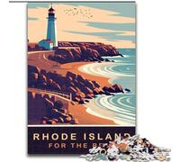 Puzzle per adolescenti Puzzle da 1000 pezzi sulla costa del Rhode Island, analisi e logica con pezzi completamente interconnessi di forma casuale per ragazzi dai 14 anni in su 50x75cm
