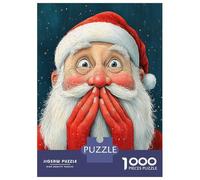 Puzzle Per Adolescenti Puzzle Da 1000 Pezzi Surprised Santa Claus Puzzle Per Adulti Gioco Rompicapo Un'opera D'arte Aiuta L'esercizio Del Cervello 52x38cm/1000pcs