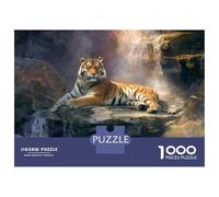 Puzzle Per Adolescenti Puzzle Da 1000 Pezzi Tiger Waterfall Painting Artwork Puzzle Per Adulti Giochi Per Famiglie Un'opera D'arte Regali Di Natale E Compleanno 52x38cm/1000pcs