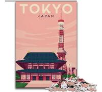 Puzzle per adolescenti Puzzle da 1000 pezzi Tokyo Giappone Paesaggio urbano Gioco stimolante e gioco per famiglie Regali di Babbo Natale segreto (26x38cm) 1000 pezzi