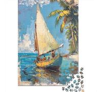 Puzzle Per Adolescenti Puzzle Da 1000 Pezzi Tropical Island Sailing Scene Per Adulti Giocattoli Antistress Regali Per Donne Regali Unici Per Compleanno E Natale 70x50cm/1000pcs