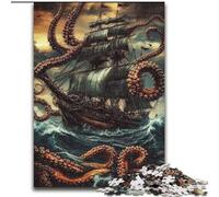 Puzzle per adolescenti Puzzle da 1000 pezzi Una nave impigliata nei tentacoli, apprendimento educativo per È ideale come regalo per tutta la famiglia (dimensioni 26x38cm)