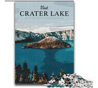Puzzle per adolescenti Puzzle da 1000 pezzi Visita il lago del cratere, analisi e logica con pezzi completamente interconnessi di forma casuale per ragazzi dai 14 anni in su 75x100cm