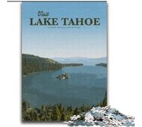 Puzzle per adolescenti Puzzle da 1000 pezzi Visita il lago Tahoe, analisi e logica con pezzi completamente interconnessi di forma casuale per ragazzi dai 14 anni in su 75x100cm
