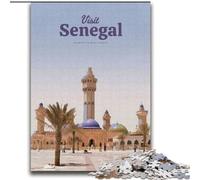 Puzzle per adolescenti Puzzle da 1000 pezzi Visita il Senegal, analisi e logica con pezzi completamente interconnessi di forma casuale per ragazzi dai 14 anni in su 75x100cm