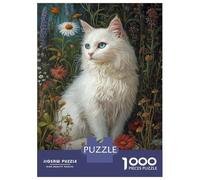 Puzzle Per Adolescenti Puzzle Da 1000 Pezzi Whiskered Serenity in Bloom -2 Per Adulti Gioco Rompicapo Analisi E Logica Gioco Stimolante Regali 70x50cm/1000pcs