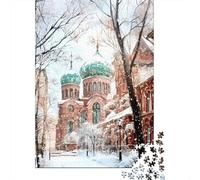 Puzzle Per Adolescenti Puzzle Da 1000 Pezzi Winter Scene with Snowy Trees-1 Puzzle Per Adulti Giochi Per Famiglie Un'opera D'arte Regali Di Natale E Compleanno 38x26cm/1000pcs