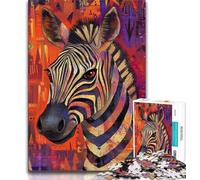 Puzzle per adolescenti Puzzle da 1000 pezzi Zebra Art, decorazione artistica da parete e idea regalo di compleanno per amici, ufficio a casa (38x26cm)