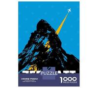 Puzzle Per Adolescenti Puzzle Da 1000 Pezzi Zermatt Mountain Airplane Travel Per Adulti Giocattoli Antistress Regali Per Donne Regali Unici Per Compleanno E Natale 52x38cm/1000pcs