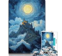 Puzzle per adolescenti Puzzle del castello per adolescenti 1000 giocattoli giochi educativi antistress lista dei desideri con Babbo Natale (50x75cm)