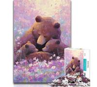Puzzle per adolescenti puzzle della famiglia dell'orso bruno gioco stimolante tutta la famiglia 26x38cm