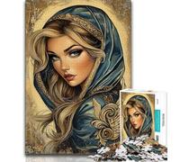 Puzzle per adolescenti, puzzle della principessa indiana per adolescenti, giocattoli avvincenti per la decorazione della casa (dimensioni 38x26cm)