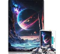 Puzzle per adolescenti,puzzle della Valle di Saturno nello spazio per adolescenti,per ammazzare il tempo durante le vacanze a casa con pezzi completamente interconnessi e di forma casuale (38x26cm)