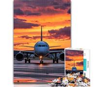 Puzzle per adolescenti Puzzle di aeroplano al tramonto 1000 pezzi per adolescenti, giocattoli educativi per l'apprendimento, decorazioni per la casa e regali unici 75x50cm