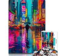 Puzzle per adolescenti, puzzle di città color neon per adulti, giochi educativi, decorazioni per la casa, ideali come regali per tutta la famiglia, 26x38cm