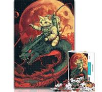Puzzle per adolescenti, puzzle di gatti e draghi per adulti, adolescenti, 1000 pezzi, giocattoli educativi per l'apprendimento, giochi per famiglie, migliorano l'amore tra coppie, 50x75cm