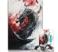 Puzzle per adolescenti puzzle fantasy con draghi per adulti 1000 pezzi giocattoli giochi educativi antistress migliorano l'amore tra coppie (26x38cm)