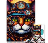 Puzzle per adolescenti, puzzle futuristici a forma di gatto, 1000 pezzi, regali per adolescenti, regalo di compleanno, regali per bambini dai 14 anni in su, 50x75cm