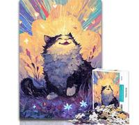 Puzzle per adolescenti, puzzle magici del gatto dei sogni per adulti, 1000 pezzi, giocattoli, giochi educativi, antistress, migliorano l'amore tra coppie, 50x75cm