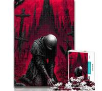 Puzzle per adolescenti Puzzle misterioso guerriero per adulti 1000 pezzi, idea regalo di compleanno per adulti, gioco per famiglie e hobby 50x75cm