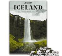 Puzzle per adolescenti Puzzle per adolescenti da 1000 pezzi Visita l'Islanda Aiuta il cervello ad allenarsi Giocattoli avvincenti per coltivare la pazienza Adatto alle coppie (dimensioni 50x75cm)
