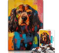 Puzzle per adolescenti puzzle per adulti con cane Cocker Spaniel gioco stimolante ideale come regalo per tutta la famiglia (50x75cm)