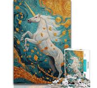 Puzzle per adolescenti puzzle per adulti con unicorno misterioso 1000 pezzi gioco per famiglie antistress sfida difficile regali di Babbo Natale segreto (50x75cm)