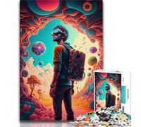 Puzzle per adolescenti Puzzle psichedelici del viaggiatore nel tempo per adulti 1000 pezzi, per età 14+ Gioco impossibile Il miglior regalo per adulti e adolescenti (50x75cm)