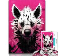 Puzzle per adolescenti, puzzle psichedelici della iena per adulti, gioco stimolante, giocattoli, ideale come regalo per tutta la famiglia, 26x38cm
