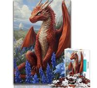 Puzzle per adolescenti puzzle Red Flying Dragon da 1000 pezzi allena il tuo cervello e le tue mani regalo di compleanno (50x75cm)