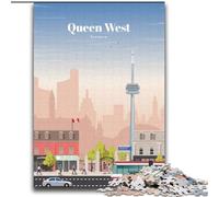 Puzzle per adolescenti Queen West a Toronto, giocattoli, giochi educativi, antistress, rafforzano l'amore tra coppie, 75x100cm